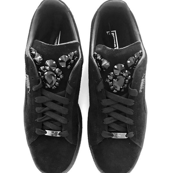 Puma Shoes - Puma Women's Leather Suede Basket Jewels,Size 9.5